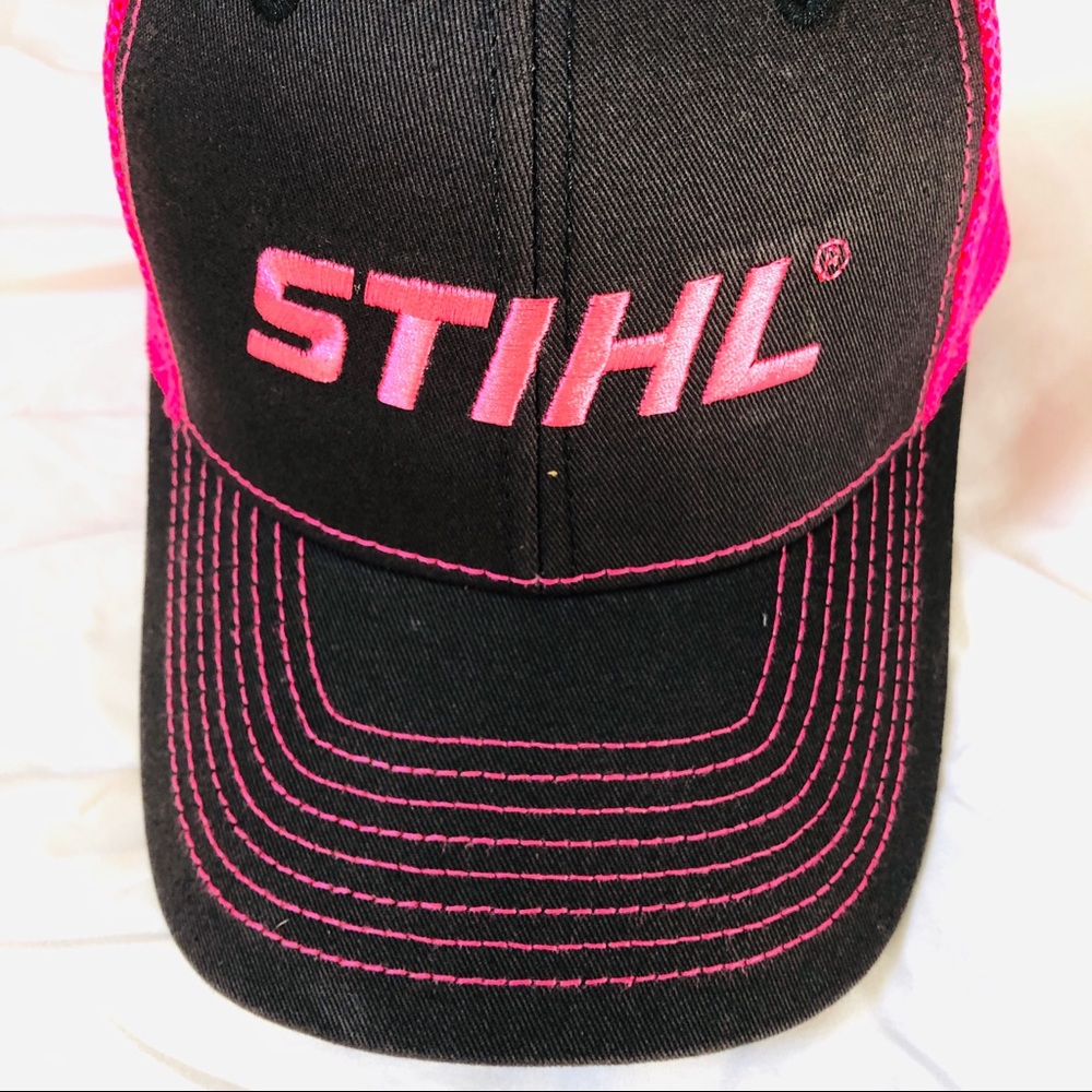 NWOT STIHL Bluish-Gray & Hot Pink Mesh Hat